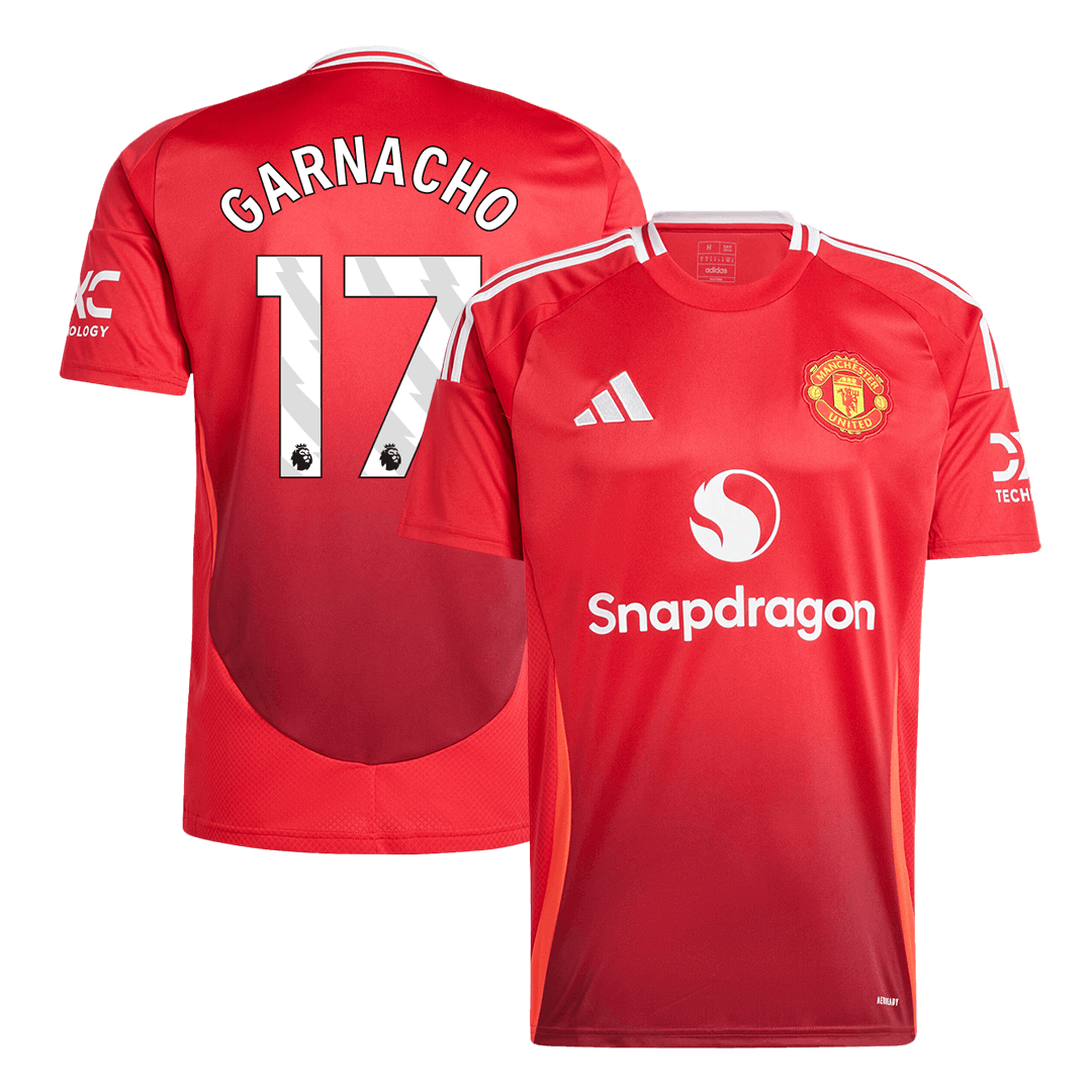 GARNACHO #17 Manchester United Home  Football Shirt 2024/25 Best Football Kits Shop