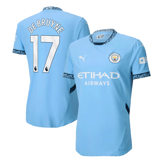 Player Version DE BRUYNE #17 Manchester City Home  Football Shirt 2024/25 Best Football Kits Shop