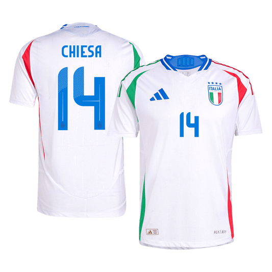 Player Version CHIESA #14 Italy Away  Football Shirt Euro 2024 Best Football Kits Shop