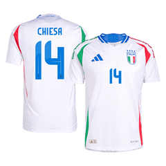 Player Version CHIESA #14 Italy Away  Football Shirt Euro 2024 Best Football Kits Shop