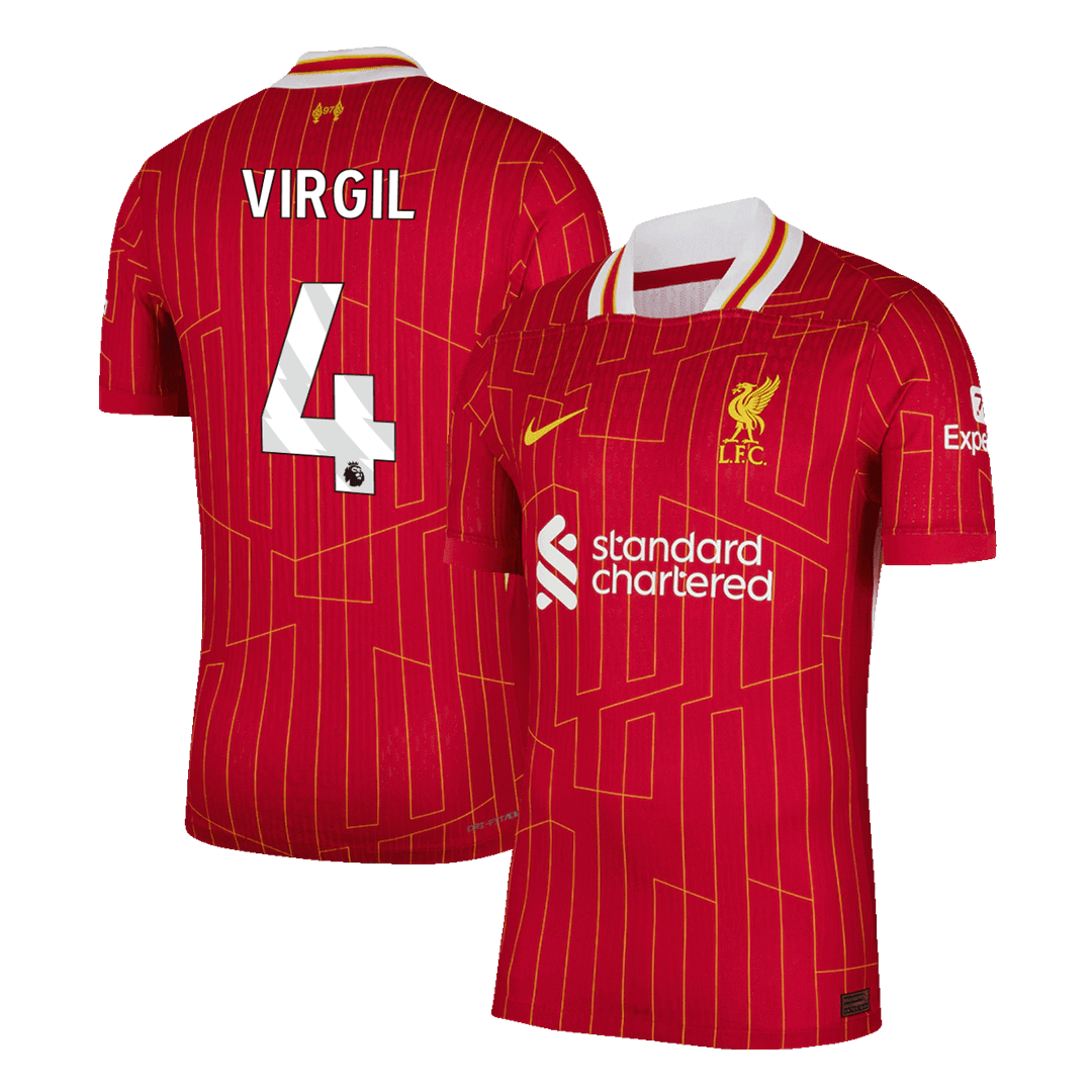 Player Version VIRGIL #4 Liverpool Home  Football Shirt 2024/25 Best Football Kits Shop