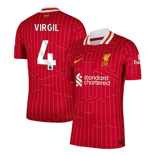 Player Version VIRGIL #4 Liverpool Home  Football Shirt 2024/25 Best Football Kits Shop