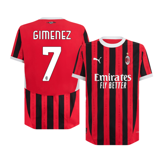 Player Version GIMENEZ #7 AC Milan Home  Football Shirt 2024/25 Best Football Kits Shop