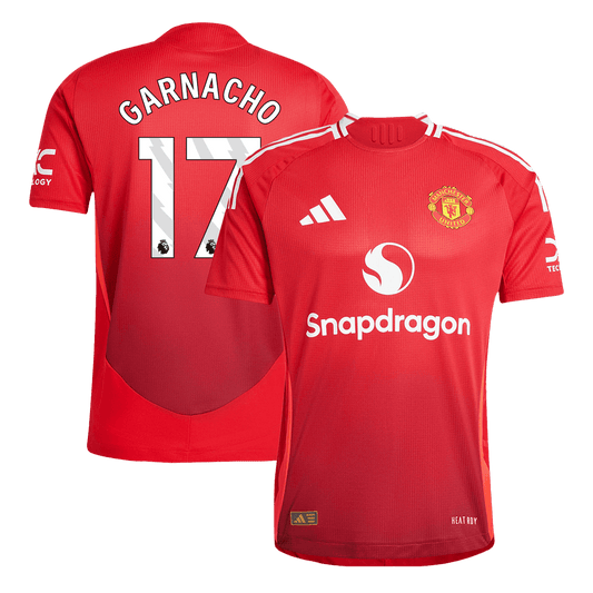 Player Version GARNACHO #17 Manchester United Home  Football Shirt 2024/25 Best Football Kits Shop