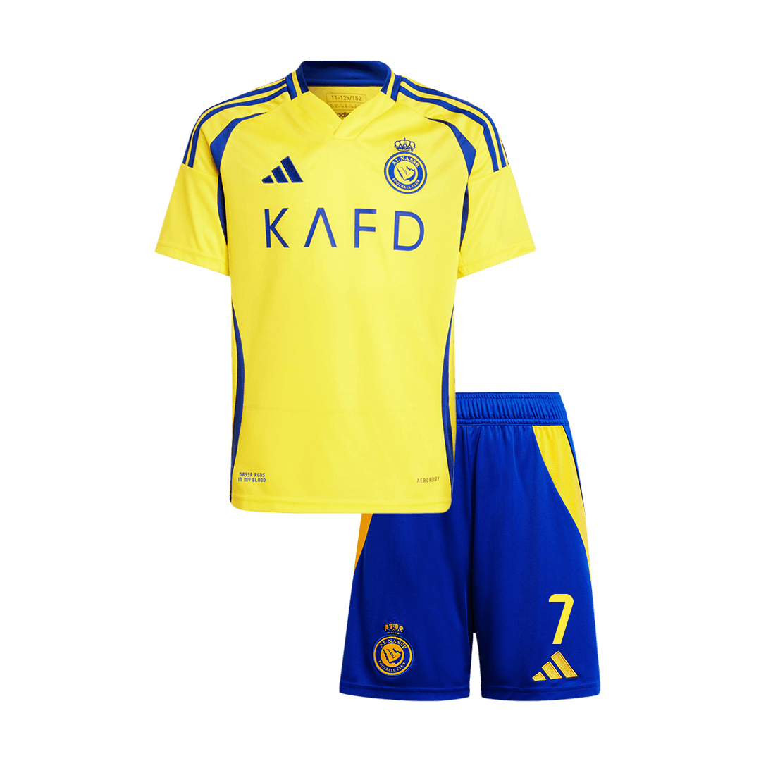 Kid's RONALDO #7 Al Nassr Home  Football Shirt Kit(Jersey+Shorts) 2024/25 - ACL Best Football Kits Shop