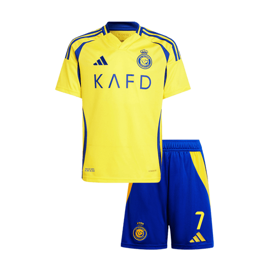 Kid's RONALDO #7 Al Nassr Home  Football Shirt Kit(Jersey+Shorts) 2024/25 - ACL Best Football Kits Shop
