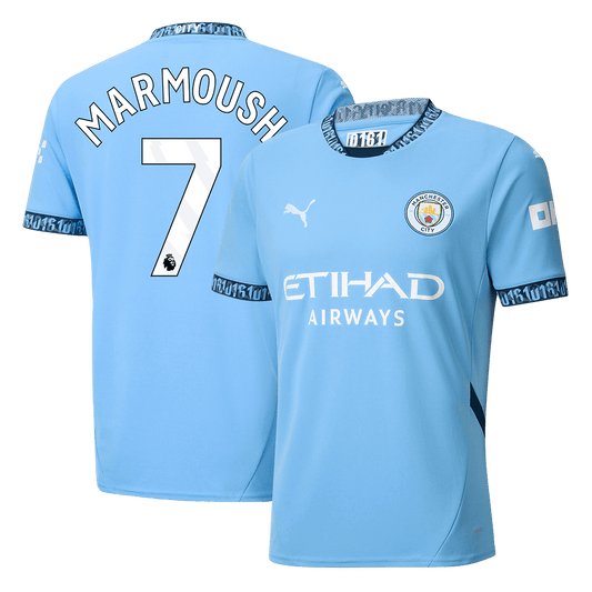 MARMOUSH #7 Manchester City Home  Football Shirt 2024/25 Best Football Kits Shop