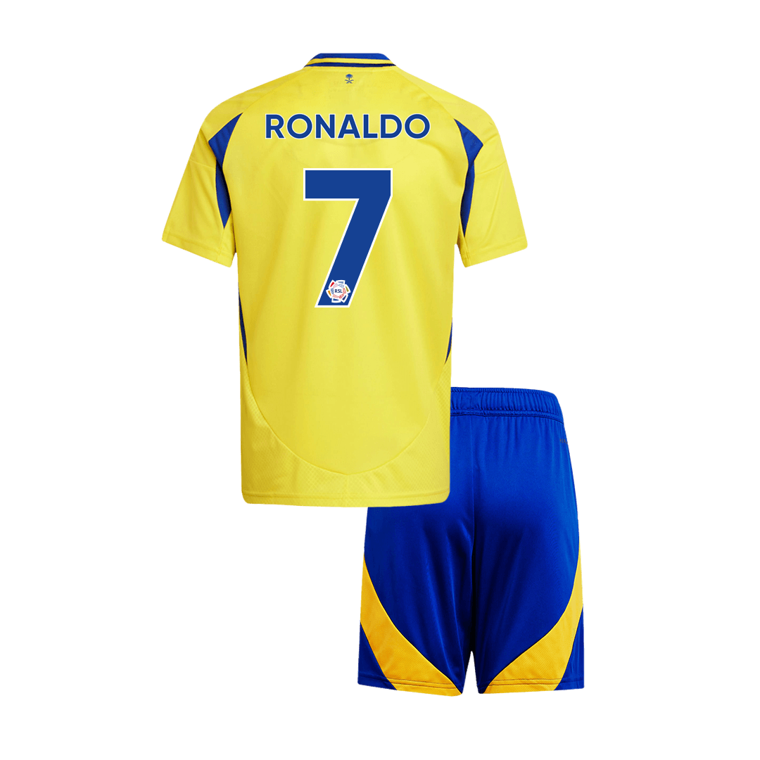 Kid's RONALDO #7 Al Nassr Home  Football Shirt Kit(Jersey+Shorts) 2024/25 Best Football Kits Shop