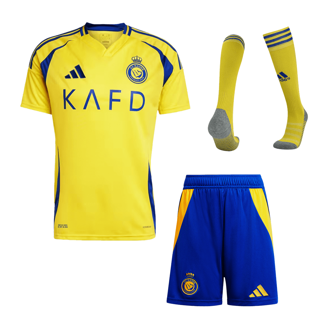 Al Nassr Home  Football Shirt Kit(Jersey+Shorts+Socks) 2024/25 Best Football Kits Shop