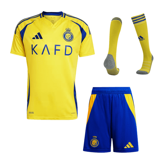 Al Nassr Home  Football Shirt Kit(Jersey+Shorts+Socks) 2024/25 Best Football Kits Shop