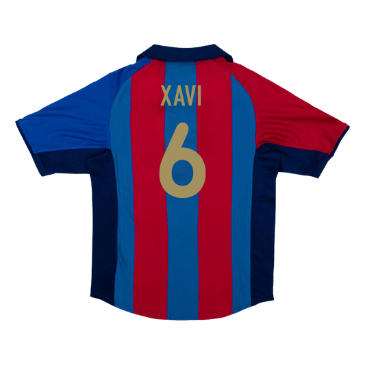 Retro XAVI #6 2001/02 Barcelona Home  Football Shirt Best Football Kits Shop