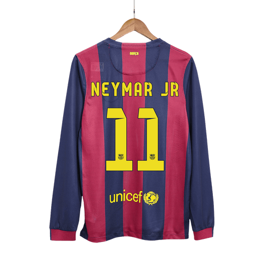 Retro NEYMAR JR #11 2014/15 Barcelona Home Long Sleeve  Football Shirt Best Football Kits Shop
