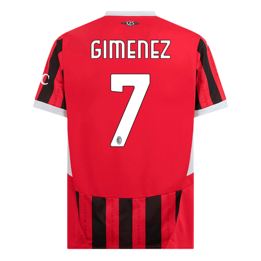 GIMENEZ #7 AC Milan Home  Football Shirt 2024/25 Best Football Kits Shop
