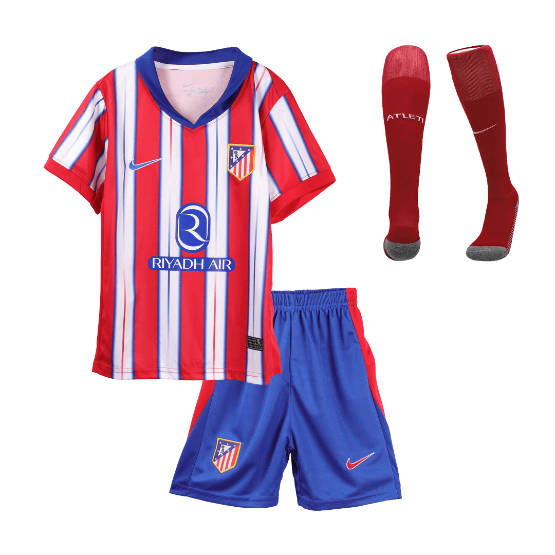 Kid's Atletico Madrid Home  Football Shirt Kit(Jersey+Shorts+Socks) 2024/25 Best Football Kits Shop