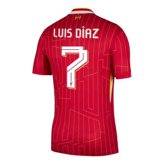 Luis Díaz #7 Liverpool Home  Football Shirt 2024/25 - UCL Best Football Kits Shop