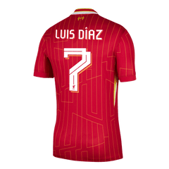 Luis Díaz #7 Liverpool Home  Football Shirt 2024/25 - UCL Best Football Kits Shop