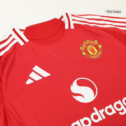 Player Version MOUNT #7 Manchester United Home  Football Shirt 2024/25 Best Football Kits Shop