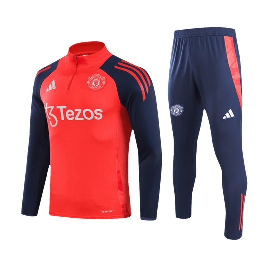 Manchester United Zipper Sweatshirt Kit(Top+Pants) 2024/25 Best Football Kits Shop