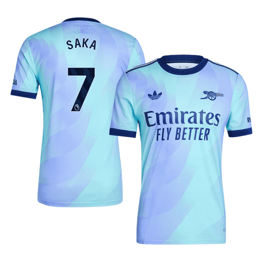 Player Version SAKA #7 Arsenal Third Away  Football Shirt 2024/25 Best Football Kits Shop