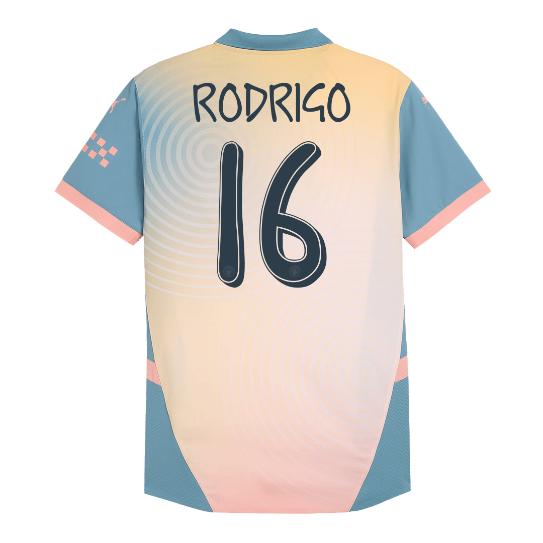Player Version RODRIGO #16 Manchester City Fourth Away  Football Shirt 2024/25- Definitely City (UCL) Best Football Kits Shop