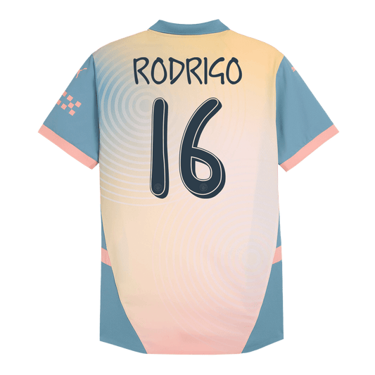 Player Version RODRIGO #16 Manchester City Fourth Away  Football Shirt 2024/25- Definitely City (UCL) Best Football Kits Shop