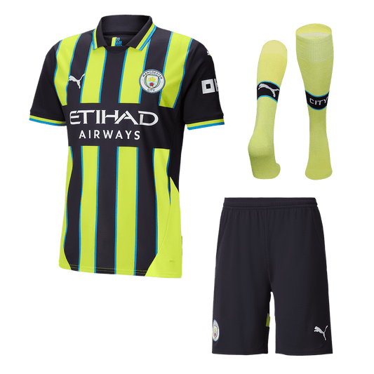 Manchester City Away  Football Shirt Kit(Jersey+Shorts+Socks) 2024/25 Best Football Kits Shop