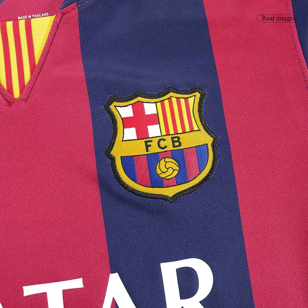Retro Suárez #9 2014/15 Barcelona Home Long Sleeve  Football Shirt Best Football Kits Shop