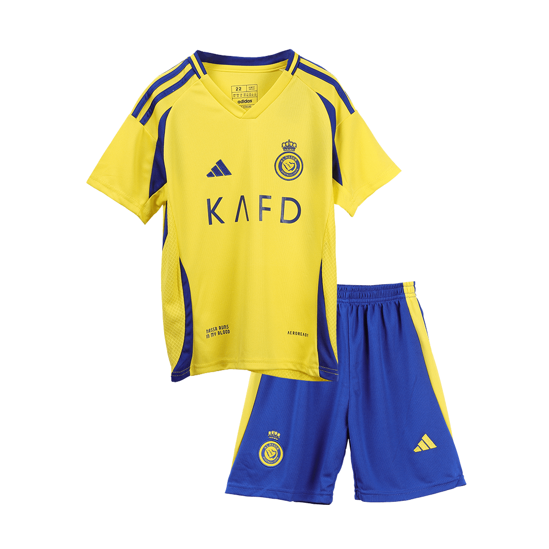 Kid's RONALDO #7 Al Nassr Home  Football Shirt Kit(Jersey+Shorts+Socks) 2024/25 - ACL Best Football Kits Shop