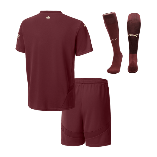 Kid's Manchester City Third Away  Football Shirt Kit(Jersey+Shorts+Socks) 2024/25 Best Football Kits Shop