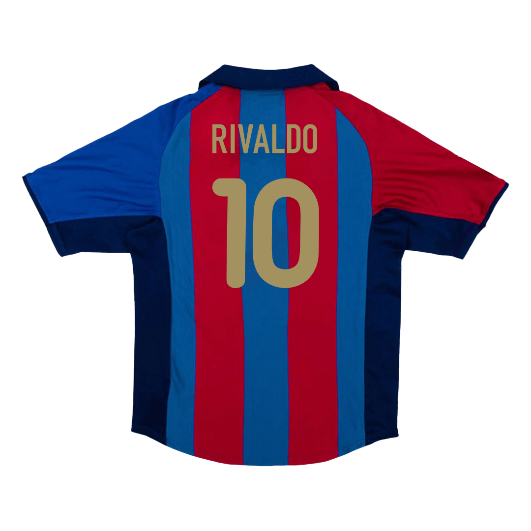 Retro RIVALDO #10 2001/02 Barcelona Home  Football Shirt Best Football Kits Shop