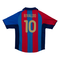 Retro RIVALDO #10 2001/02 Barcelona Home  Football Shirt Best Football Kits Shop