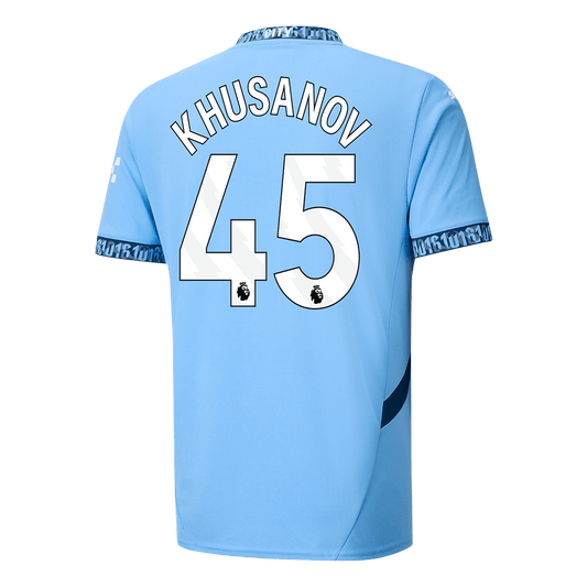 KHUSANOV #45 Manchester City Home  Football Shirt 2024/25 Best Football Kits Shop
