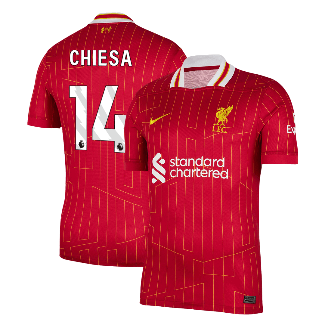 CHIESA #14 Liverpool Home  Football Shirt 2024/25 Best Football Kits Shop