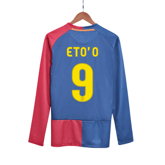 Retro ETO'O #9 2008/09 Barcelona Home Long Sleeve  Football Shirt- UCL Final Best Football Kits Shop
